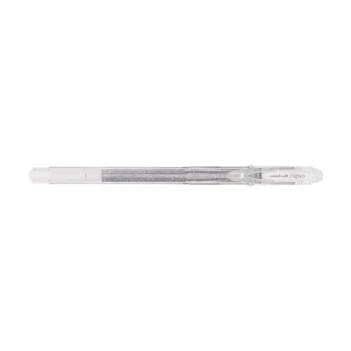 Caneta Gel 0.7mm Uni-Ball Signo Glitter Sparkling Prata Um-120sp 12 Unidades
