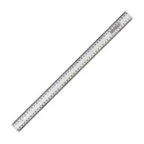 Régua Plástica 50cm Waleu Cristal com 10 Unidades
