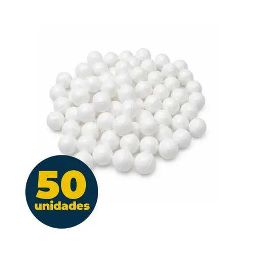 Bola de Isopor 50mm com 50 Unidades