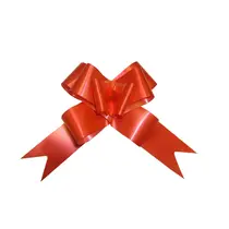 Laço Fácil Pronto 1,8cm x 34cm VMP Vermelho Liso com 20 Pacotes de 10 Unidades Cada