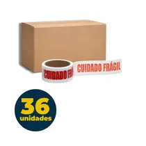 Fita PP 48mmx50m Cuidado Fragil Eurocel 36 Unidades