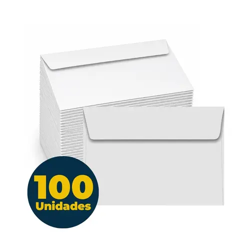 Envelope Branco Convite 16,2cmx22,9cm 90g com 100 Unidades