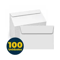 Envelope Branco Convite 16,2cmx22,9cm 90g com 100 Unidades