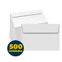 Envelope Branco Convite 16,2cmx22,9cm 90g com 500 Unidades