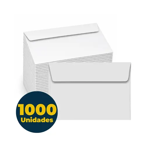 Envelope Branco Convite 16,2cmx22,9cm 90g com 1.000 Unidades