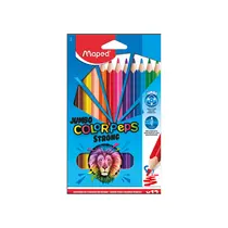 Lápis de Cor Jumbo 12 Cores Triangular Maped Color Peps com 12 Estojos