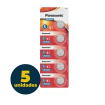 Bateria Lithium Botão CR2032-1BT Panasonic Cartela com 5 Unidades