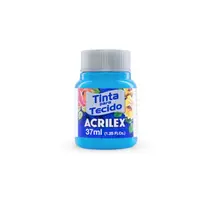 Tinta para Tecido Fosca 37ml Acrilex Azul Celeste 503 com 12 Unidades