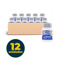 Tinta para Tecido Fosca 37ml Acrilex Branco 519 com 12 Unidades