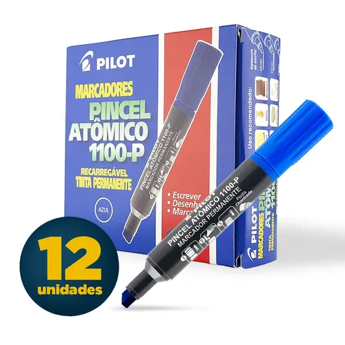 ぶんた トーワケミカル Pincel Marcador Permanente Ponta Chanfrada Pilot Atômico 1100P