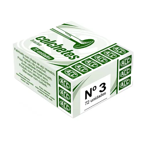 Colchete ACC N-03 17mm com 10 Caixas