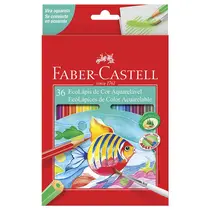 Lápis de Cor Aquarelável 36 Cores Sextavado Faber-Castell 120236 4 Unidades