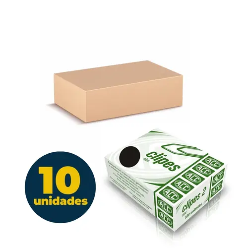 Clipes N-2 ACC Galvanizado 10 Caixas com 100 Unidades