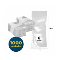 Saco PP 5cm x 18cm 0,06 Micras com 5.000 Unidades