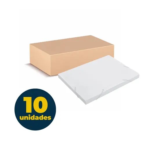 Pasta Novaonda Ofício 250mm x 335mm x 20mm Cristal com 10 Unidades
