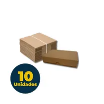 Caixa Para Doces 24cm x 4,5cm x 18cm Parda com 10 Unidades