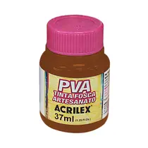 Tinta Fosca PVA Artesanato 37ml Acrilex Marrom 531 com 12 Unidades
