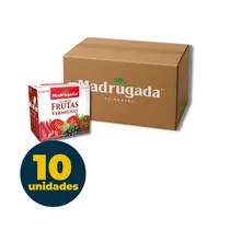 Chá Madrugada 15g com 10 Sachês Frutas Vermelhas com 10 Caixas