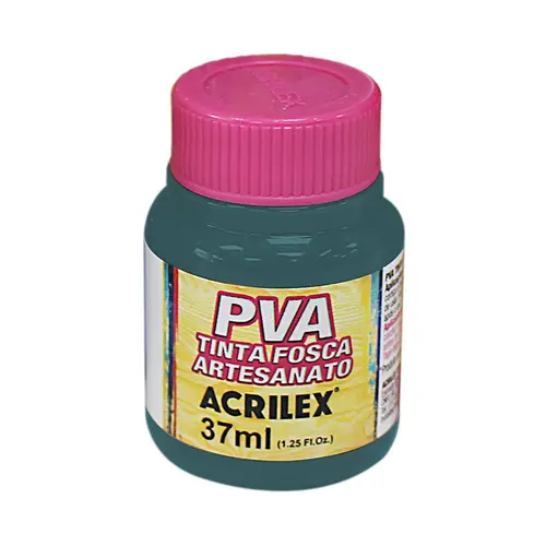 Tinta Fosca PVA Artesanato 37ml Acrilex Verde Bandeira 511 com 12 Unidades