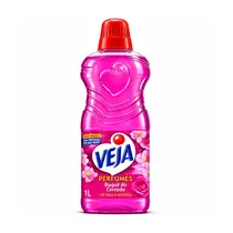 Limpador 1 Litro Veja Perfumado Flores do Mediterrâneo com 12 Unidades