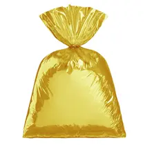 Saco Metalizado 10cm x 15cm Gala Ouro Liso 50 Unidades com 20 Pacotes