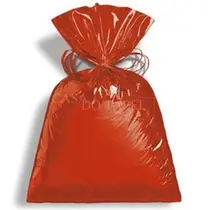 Saco Metalizado 10cm x 15cm Gala Vermelho Liso 50 Unidades com 5 Pacotes