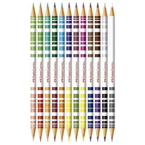 Lápis de Cor 12 Lápis Bicolor 24 Cores Faber Castell com 12 Estojos