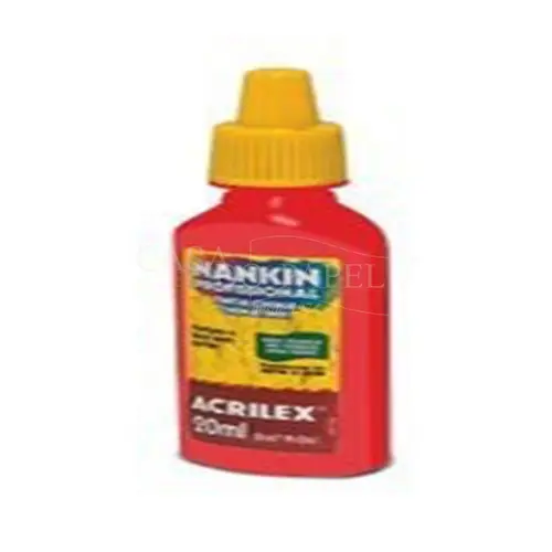 Tinta Nankin 20ml Acrilex Vermelho Fogo G-I 507 com 12 Unidades