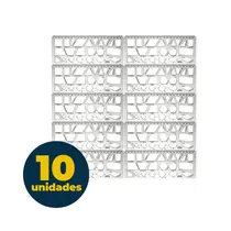 Régua Plástica Geométrica Waleu com 10 Unidades