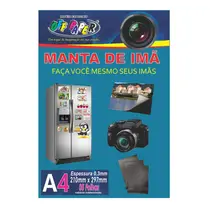 Manta de Imã A4 Off Paper 5 Folhas Preto com 10 Pacotes