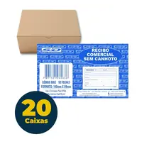 Recibo Comercial sem Canhoto 50 Folhas 89mm x 140mm São Domingos com 20 Blocos