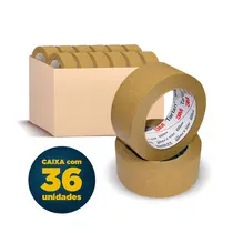 Fita Adesiva Kraft 50mmx50m 3M Tartan Marrom com 36 Unidades