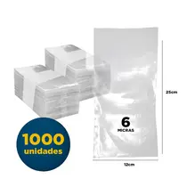 Saco PP 12cm x 25cm 0,06 Micras com 5.000 Unidades
