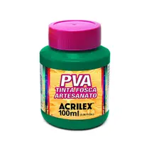 Tinta Fosca PVA Artesanato 100ml Acrilex Verde Bandeira 511 com 6 Unidades