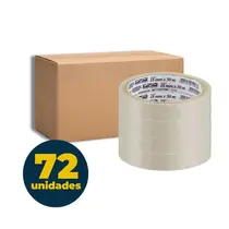 Fita PP 18mm x 50m 3M Transparente com 72 Unidades