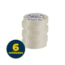 Fita PP 18mm x 50m 3M Transparente com 6 Unidades