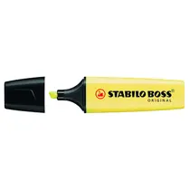 Marca Texto Stabilo Boss Amarelo Pastel com 10 Unidades