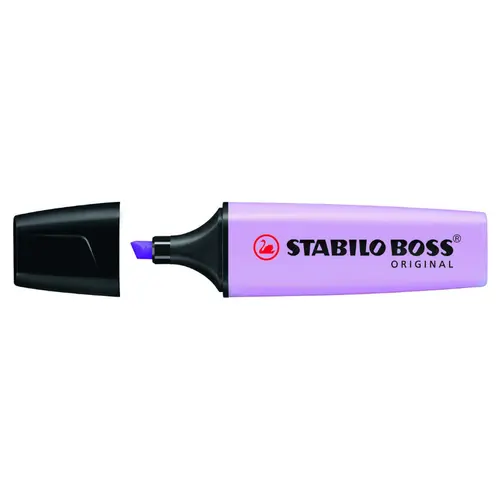 Marca Texto Stabilo Boss Lilás Pastel com 10 Unidades