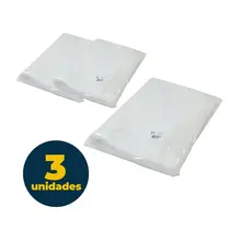 Saco Plastico A3 0,15 Micra 328mmx430mm Grosso 6 Furos 100 Unidades 3 Unidades