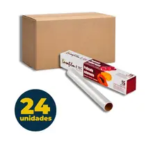 Filme PVC Transparente 28cm x 15m Lusafilm com 24 Unidades