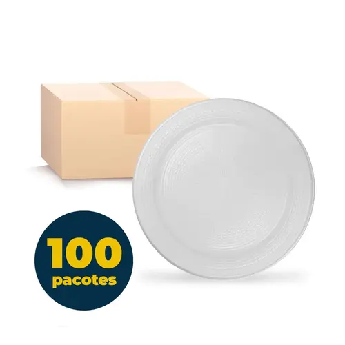 Prato Plástico 26cm caixa com 1.000 Unidades