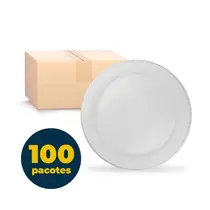 Prato Plástico 26cm caixa com 1.000 Unidades