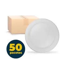 Prato Plástico 26cm com 500 Unidades