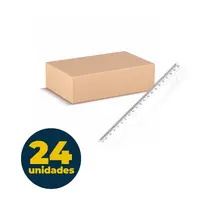 Régua Plástica 20cm Acrimet Cristal 512 com 24 Unidades
