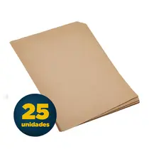 Papel Kraft Natural 420g 66cmx96cm com 25 Folhas