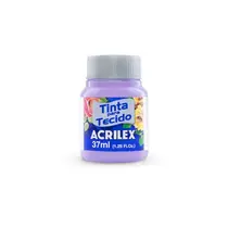 Tinta para Tecido Fosca 37ml Acrilex Lilás 528 com 12 Unidades
