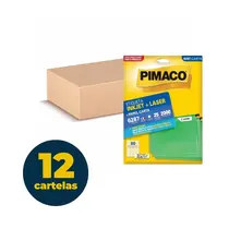 Etiqueta Pimaco Carta 25 Folhas 6287 12,7mmx44,45mm com 12 Unidades