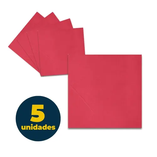 Chapa de EVA A4 20cm x 30cm Vermelho com 5 Unidades