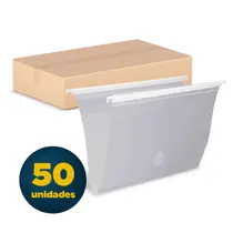 Pasta Suspensa PP Transparente Cristal com 50 Unidades
