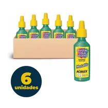 Cola Relevo Crystal 20g Acrilex Metallic Verde 557 com 6 Unidades